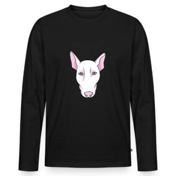 Bull terrier - Men's Premium Organic Long Sleeve Shirt - black - Front - Nico (187cm)