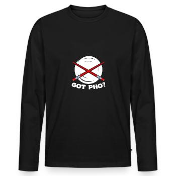Got Pho Funny Pho Pun Pho Soup For A Vietnamese - Men's Premium Organic Long Sleeve Shirt - black - Front - Nico (187cm)
