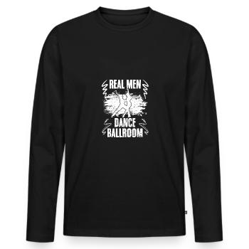De vrais hommes dansent drôle danse de salon pour un - T-shirt manches longues Premium bio Homme - noir - Devant - Nico (187cm)