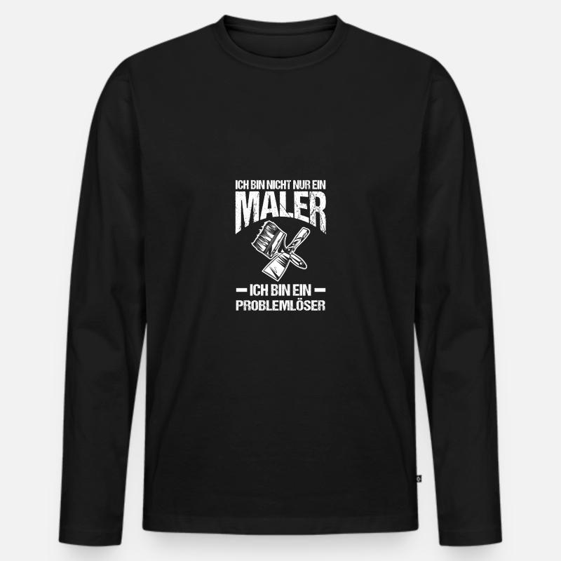 Master Painter Journeyman Painter - Men's Premium Organic Long Sleeve Shirt - black