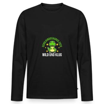 Kita Farewell First Grade School Enrollment 2025 - Men's Premium Organic Long Sleeve Shirt - black - Front - Nico (187cm)