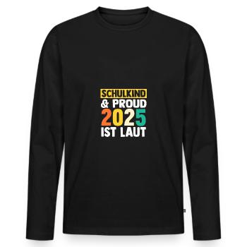 Kita Farewell First Grade School Enrollment 2025 - Men's Premium Organic Long Sleeve Shirt - black - Front - Nico (187cm)
