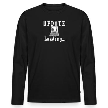 Update 40.0 Loading... - Men's Premium Organic Long Sleeve Shirt - black - Front - Nico (187cm)