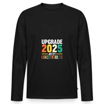 Kita Farewell First Grade School Enrollment 2025 - Men's Premium Organic Long Sleeve Shirt - black - Front - Nico (187cm)