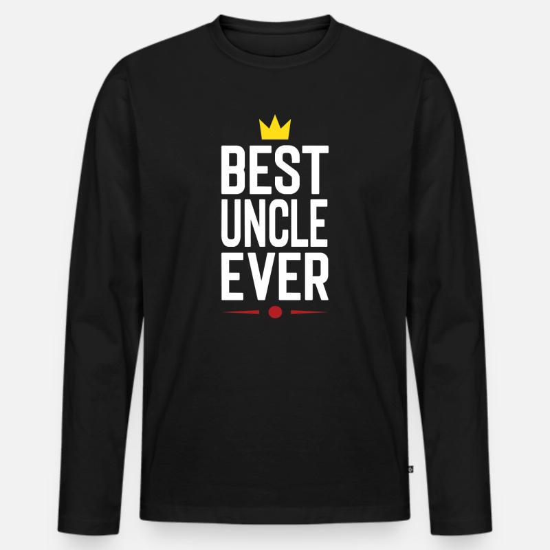 Best Onkel aller Zeiten - Männer Premium Bio Langarmshirt - Schwarz