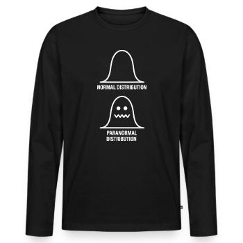 Math Statistics Normal Paranormal Distribution - Men's Premium Organic Long Sleeve Shirt - black - Front - Nico (187cm)