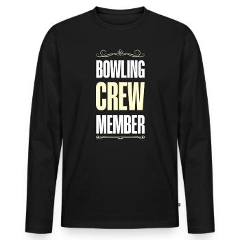 Équipe de bowling - T-shirt manches longues Premium bio Homme - noir - Devant - Nico (187cm)