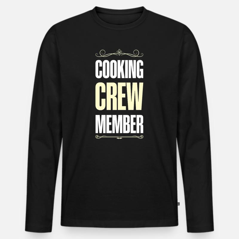 Cooking Crew - Männer Premium Bio Langarmshirt - Schwarz