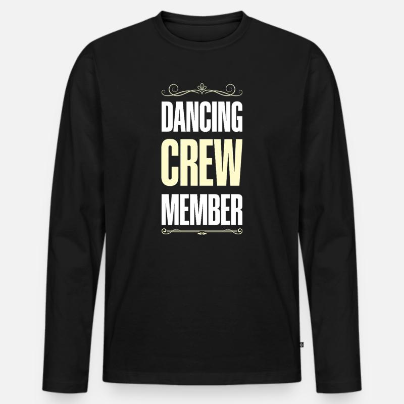 Dancing Crew - Männer Premium Bio Langarmshirt - Schwarz