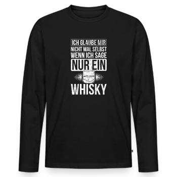 Whiskey Whisky Schottland - Männer Premium Bio Langarmshirt - Schwarz - Vorne - Nico (187cm)
