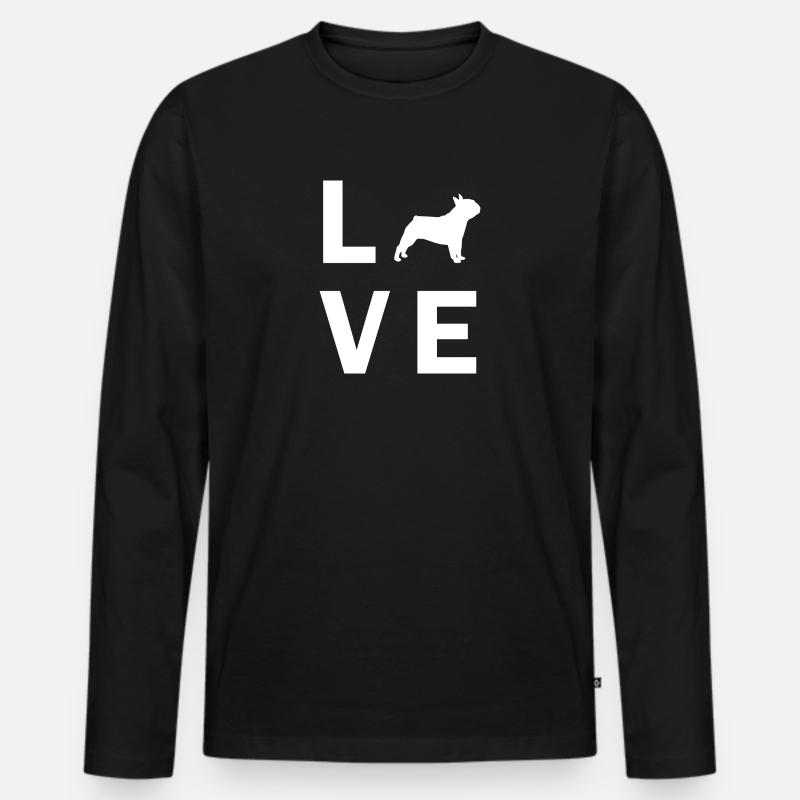 Love Mops - Männer Premium Bio Langarmshirt - Schwarz