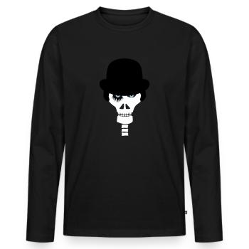 Head of droogie!!! - Men's Premium Organic Long Sleeve Shirt - black - Front - Nico (187cm)