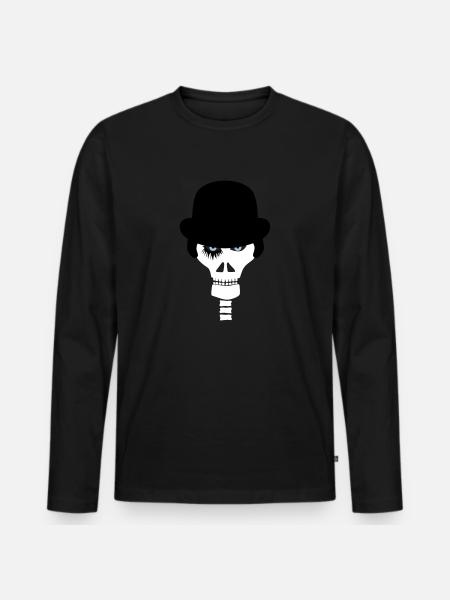 Droogiekopf!!! - Männer Premium Bio Langarmshirt - Schwarz