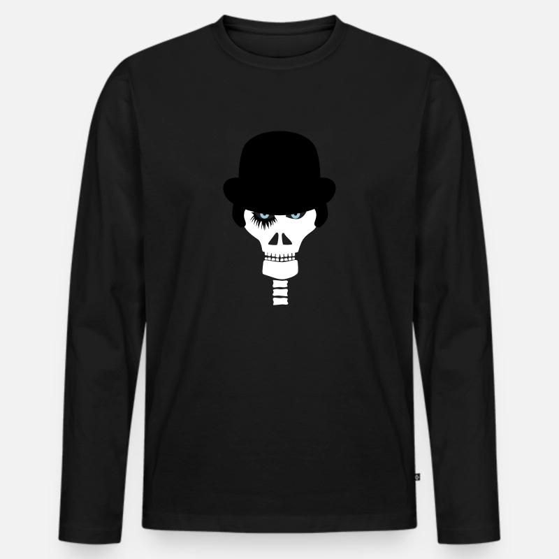 Droogiekopf!!! - Männer Premium Bio Langarmshirt - Schwarz