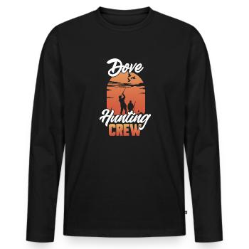 Taubenjäger Taubenjagd Tauben - Männer Premium Bio Langarmshirt - Schwarz - Vorne - Nico (187cm)