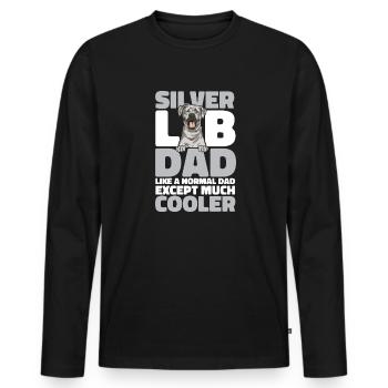 Silver Labrador Retriever Silver Lab - T-shirt manches longues Premium bio Homme - noir - Devant - Nico (187cm)