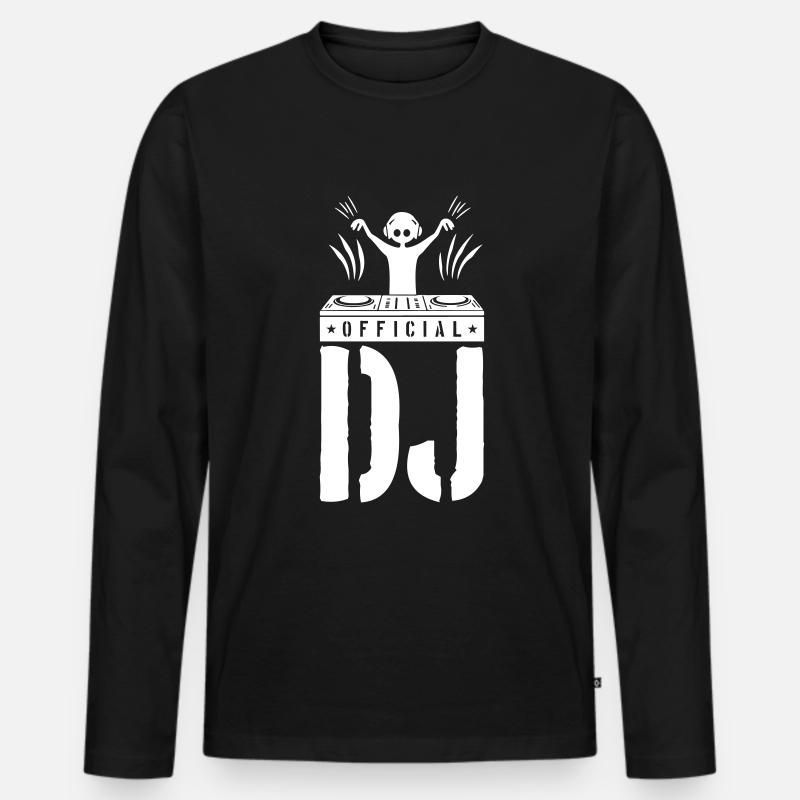 DJ Spruch Turntables - Men's Premium Organic Long Sleeve Shirt - black