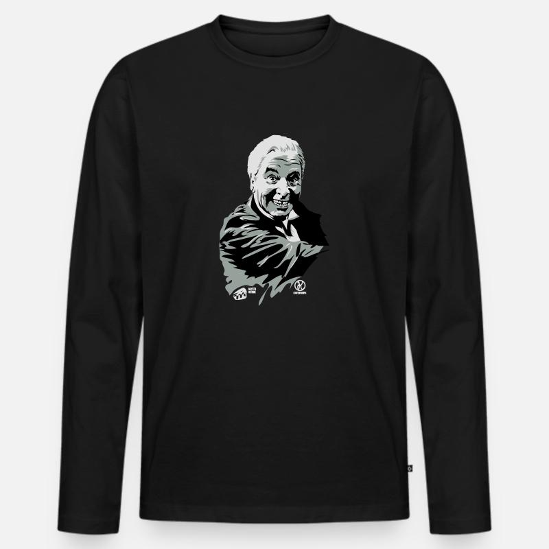 Dinner for one - Männer Premium Bio Langarmshirt - Schwarz