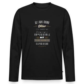As I Have Grown Older - Men's Premium Organic Long Sleeve Shirt - black - Front - Nico (187cm)