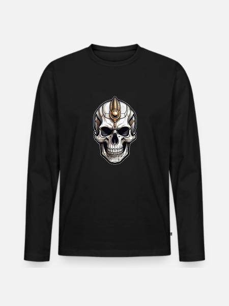 Pharaoh- Mummy - Egypt - Men's Premium Organic Long Sleeve Shirt - black