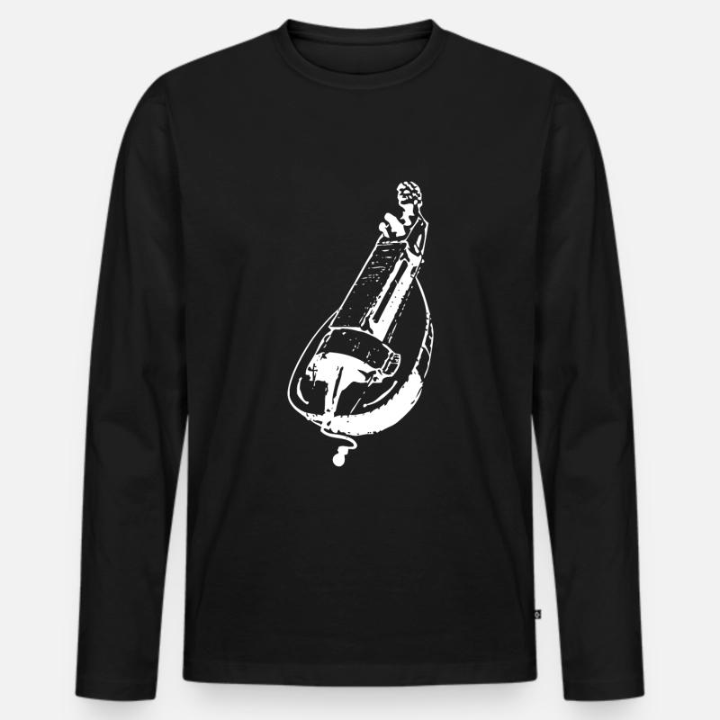 Drehleier - Männer Premium Bio Langarmshirt - Schwarz