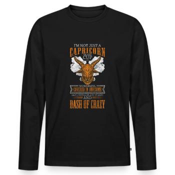 Sternzeichen Astrologie - Männer Premium Bio Langarmshirt - Schwarz - Vorne - Nico (187cm)