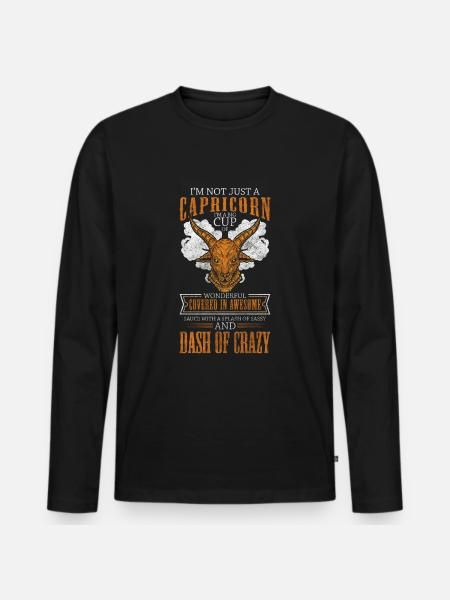 Sternzeichen Astrologie - Männer Premium Bio Langarmshirt - Schwarz