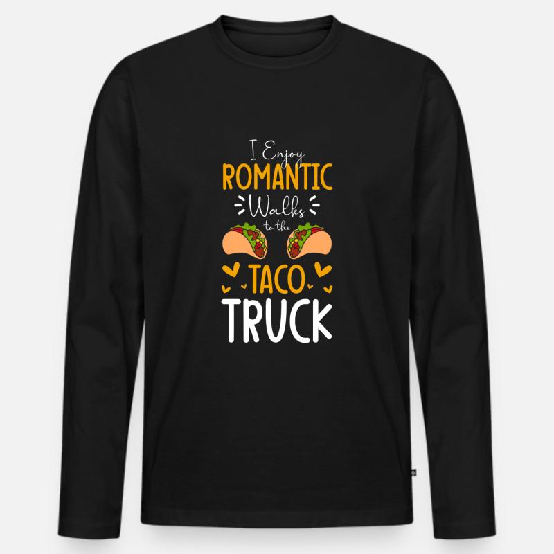 Tacos Mexiko Lecker Burrito - Männer Premium Bio Langarmshirt - Schwarz