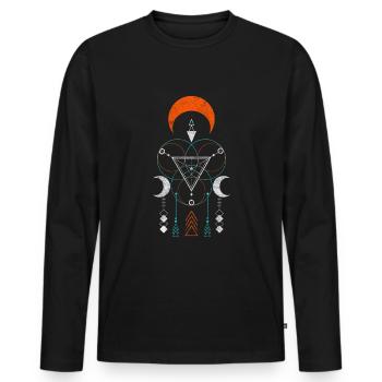 Runes Viking Warriors - Men's Premium Organic Long Sleeve Shirt - black - Front - Nico (187cm)