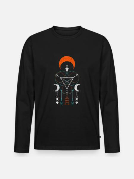 Runes Viking Warriors - Men's Premium Organic Long Sleeve Shirt - black