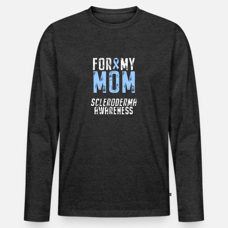 Ruban de maman de conscience de Scleroderma T-shirt manches longues Premium bio Homme