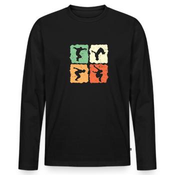 Parkour Parkour Runner Freerunner Freerunning - Men's Premium Organic Long Sleeve Shirt - black - Front - Nico (187cm)