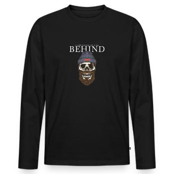 Marin avec barbe à celui qui a tout laissé derrière lui - T-shirt manches longues Premium bio Homme - noir - Devant - Nico (187cm)
