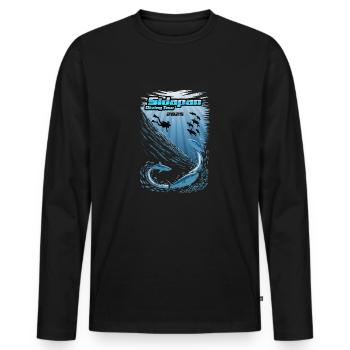 DivingTour Sidapan 2025 - Men's Premium Organic Long Sleeve Shirt - black - Front - Nico (187cm)