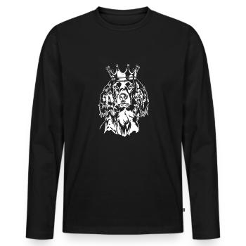 Kleiner Münsterländer Krone Chiens Chiens Wilsigns - T-shirt manches longues Premium bio Homme - noir - Devant - Nico (187cm)