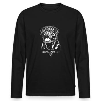 French Mastiff Dad Hunde Hund Wilsigns - Männer Premium Bio Langarmshirt - Schwarz - Vorne - Nico (187cm)