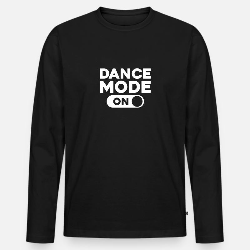 DANCE MODE ON - Männer Premium Bio Langarmshirt - Schwarz