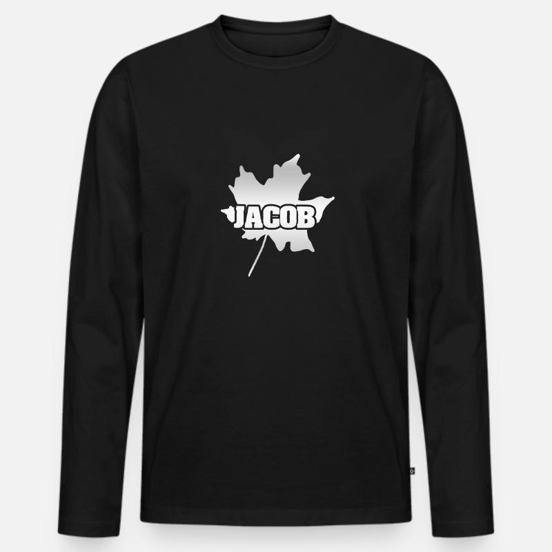 Herbst Jacob - Männer Premium Bio Langarmshirt - Schwarz