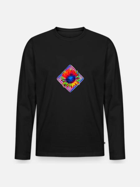 Sunflower - Men's Premium Organic Long Sleeve Shirt - black