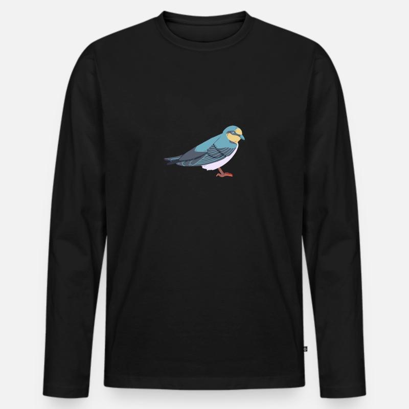 Schwalbe - Männer Premium Bio Langarmshirt - Schwarz