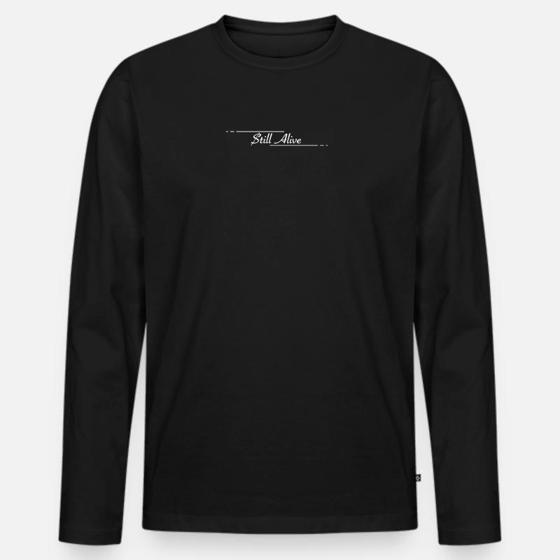Still Alive - Männer Premium Bio Langarmshirt - Schwarz