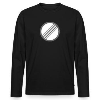 Panneau de signalisation autoroute sans vitesse - T-shirt manches longues Premium bio Homme - noir - Devant - Nico (187cm)