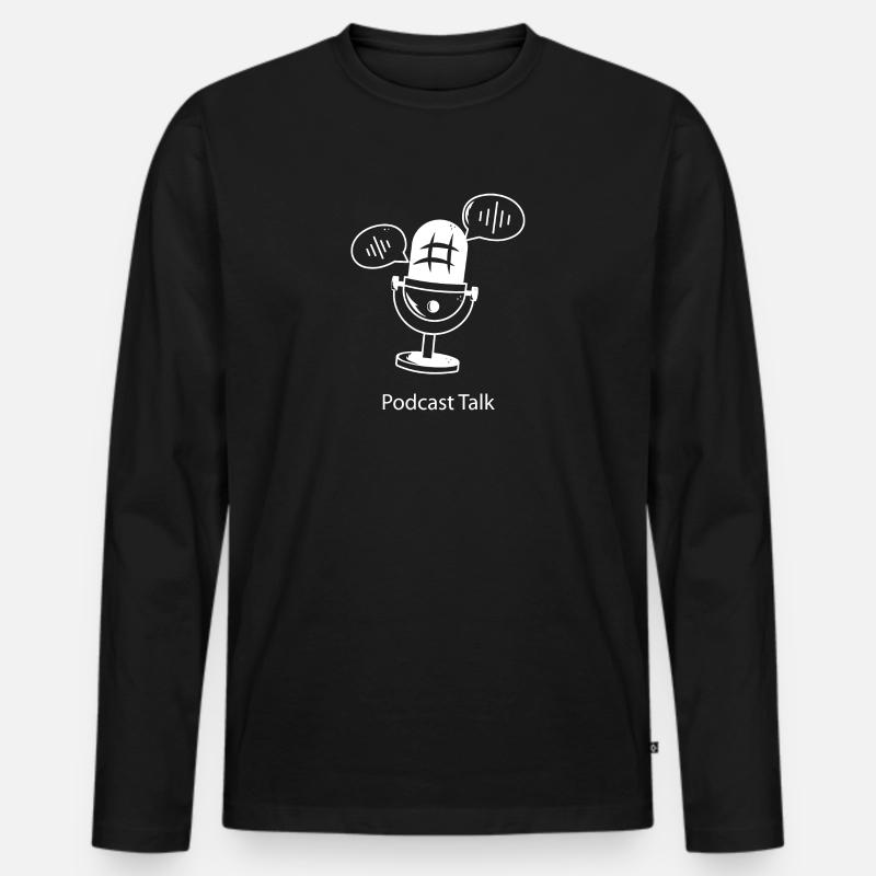 Microphone Comic Speech Bubble - T-shirt manches longues Premium bio Homme - noir