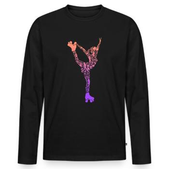 Roller Skates Roller Skates Girls Roller Skating - Men's Premium Organic Long Sleeve Shirt - black - Front - Nico (187cm)