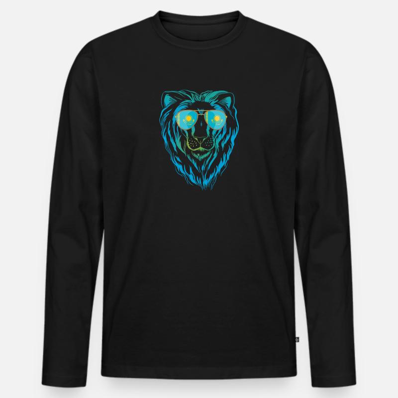 Kasachstan - Männer Premium Bio Langarmshirt - Schwarz