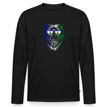 Lesotho - Männer Premium Bio Langarmshirt - Schwarz - Vorne - Nico (187cm)