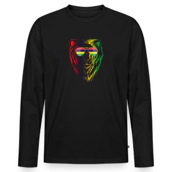 Maurice - T-shirt manches longues Premium bio Homme - noir - Devant - Nico (187cm)