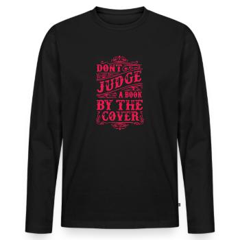 Dont Judge - Men's Premium Organic Long Sleeve Shirt - black - Front - Nico (187cm)