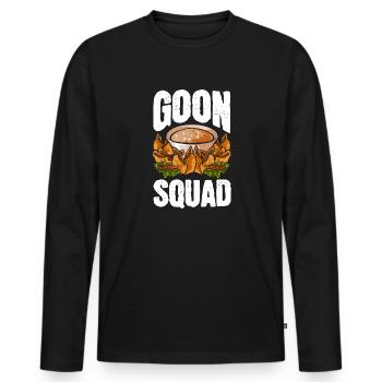 Krabben Rangoon Crab Rangoon - Men's Premium Organic Long Sleeve Shirt - black - Front - Nico (187cm)