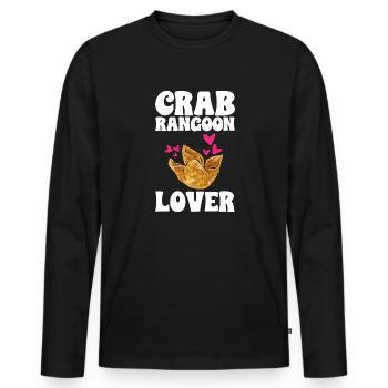 Krabben Rangoon Crab Rangoon - Men's Premium Organic Long Sleeve Shirt - black - Front - Nico (187cm)